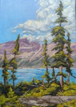 Painting Along Gorman Lake (framed) Oil on Canvas