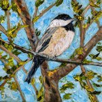 Painting Chickadee  Oil on Canvas