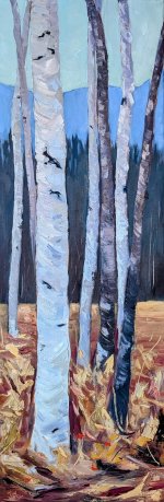 Painting Stand of trees Oil on Gallery Wrapped Canvas