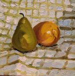 Painting A Pair of Pears (framed) Oil on Canvas